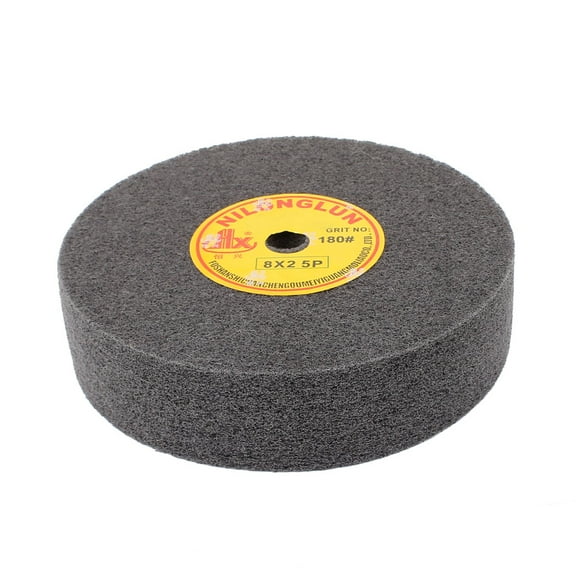 8" Dia 2" Thick 180 Grit Nylon Fiber Wheel Abrasive Polishing Buffing Disc Black