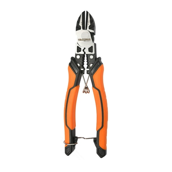 8" Diagonal Cutting Pliers - Industrial Grade, CRV Steel, TPR Ergonomic Handle - Ideal for Electricians, Home Renovation, and Precision Cutting