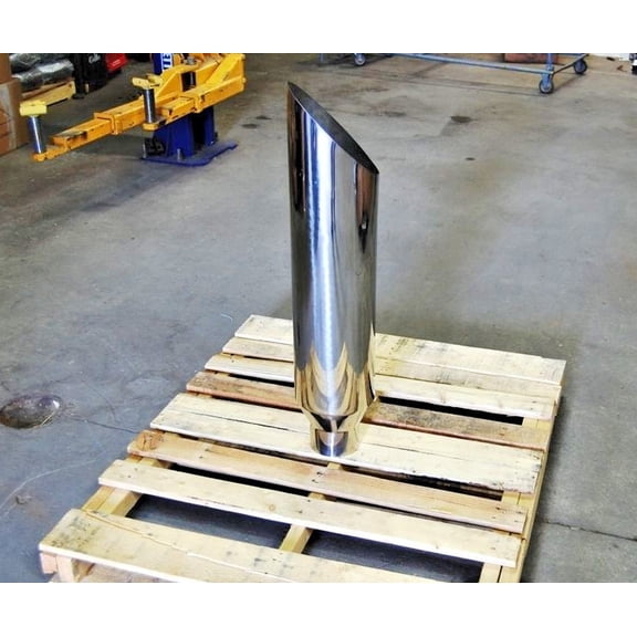 8" Diameter Stainless Diesel Exhaust Stack Tip 5" Inlet, 36" Long *Rolling*