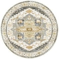 thumbnail image 1 of 8'Diameter Washable Area Rugs for Living Room,Traditional Vintage Thin Rugs,Non-Slip Persian Carpet,Grey Yellow, 1 of 1