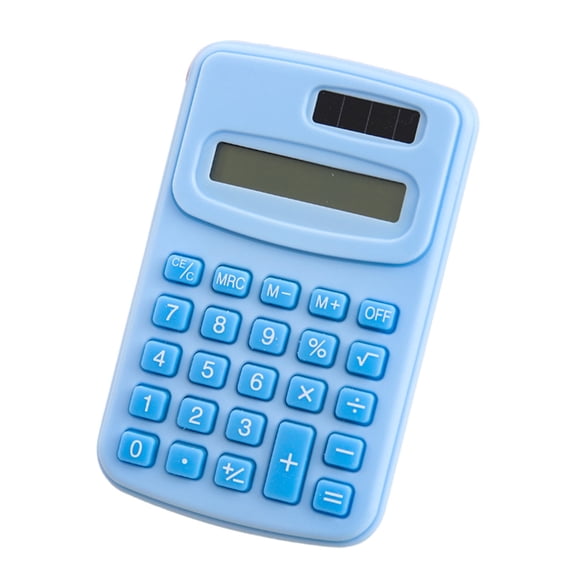 8-Digit Desk Calculator, ABS Pocket Calculator with Large LCD, Stand, 240 Calculation Modes, Blue, Home Office