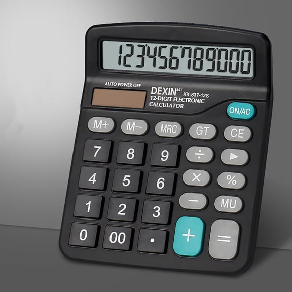 8 Digit Desk Calculator, Desktop Calculators with Large LCD Display & Big Buttons, Dual Power Solar & Battery, Standard Basic 4 Function Calculator for Classroom, Office, Home, Business, Teachers