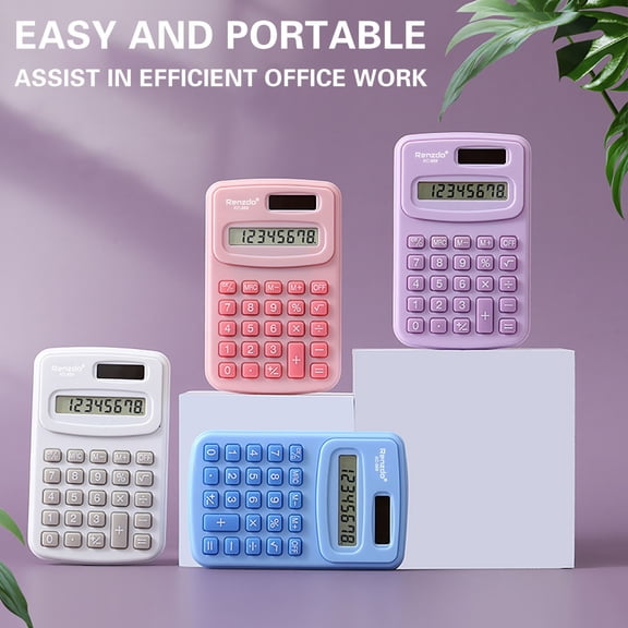 8 Digit Desk Calculator, Desktop Calculators with Large LCD Display & Big Buttons, Dual Power Solar & Battery, Standard Basic 4 Function Calculator for Classroom, Office, Home, Business, Teachers