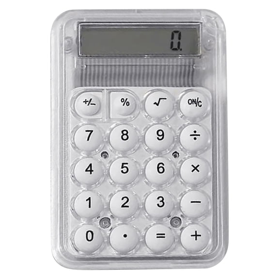 8 Digit Mechanical Calculator with Large LCD Display and Responsive Buttons for School Use