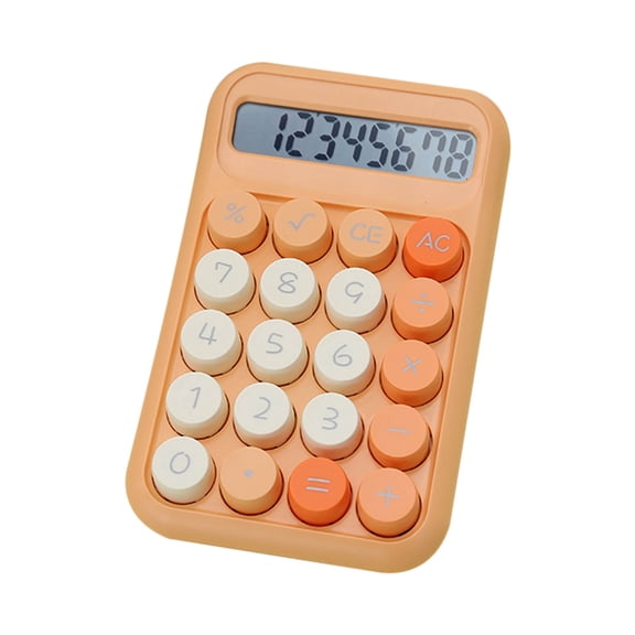 8-Digit Mini Digital Calculator with Smooth Round Keys - Stylish Desktop Calculator for Home and School Use