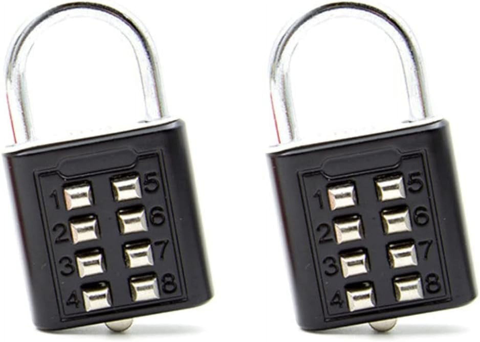 8Digit Push Button Combination Padlock Keyless Portable Code Lock