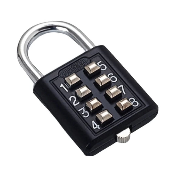 8 Digits Password Code Combination Padlock Alloy Suitcase for Luggage Travel Code Smart Lock Code