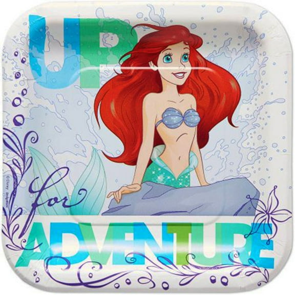8 Disney Little Mermaid Dessert Plates 7"