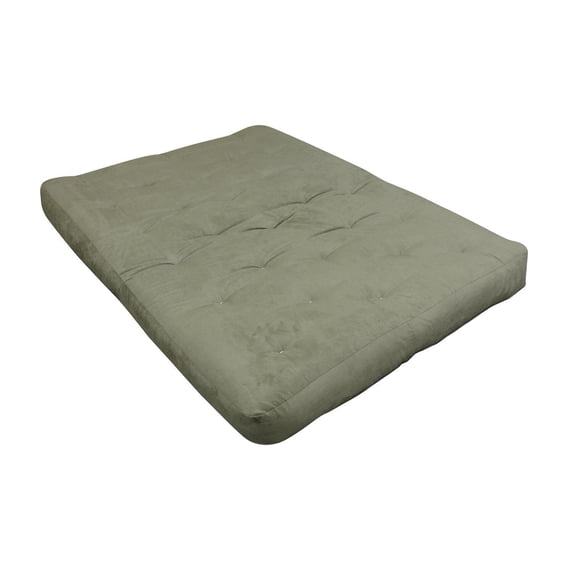 8" Double Foam & Cotton #611 King Sage Microfiber Futon Mattress-Color:Sage,Material:Polyester