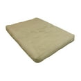 thumbnail image 1 of 8" Double Foam & Cotton #611 Twin XL Chocolate Microfiber Futon Mattress-Color:Chocolate,Material:Polyester, 1 of 3