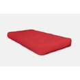 thumbnail image 1 of 8" Double Poly Single Foam Twin Futon, 75 In. x 39 In. in Red, 1 of 7