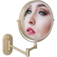 thumbnail image 1 of 8'' Double Sided 360°Swivel Extens Vanity Mirror,USB Wall Mounted Makeup Mirror,3 Light Modes Adjustable LED Touch Sn Bathroom Shaving Mirror,for Home Spa Hotel, 1 of 8