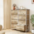 8 Drawer Dresser For Bedroom, Fabric Storage Organizer With Sturdy ...