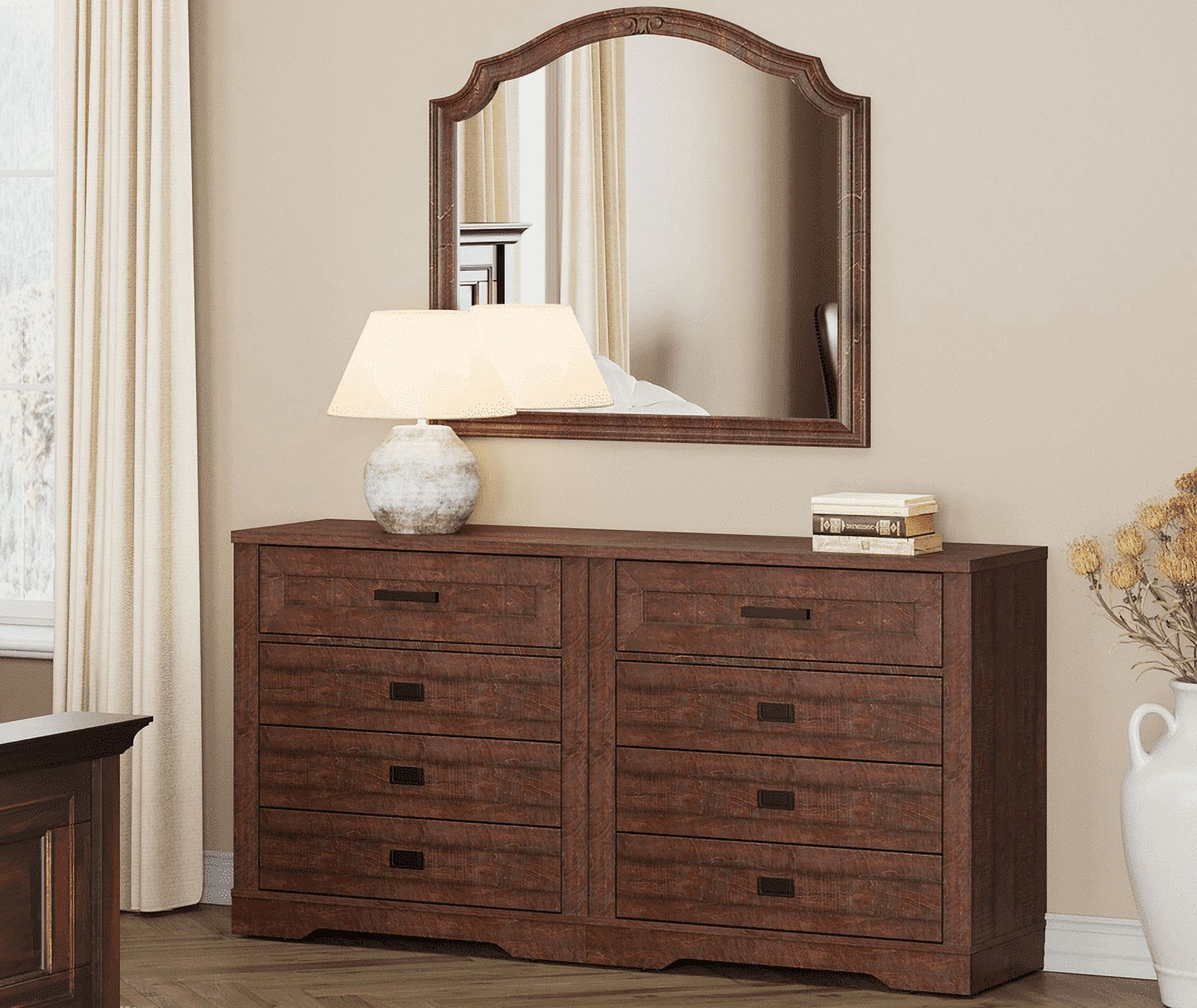 8 Drawer Dresser for Bedroom,31.9" Tall Chest Clothes Organizer,Storage  Cabinet forLiving Room Brown