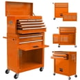 thumbnail image 1 of NIGSQJB 8-Drawer Rolling Tool Chest with Wheels, 43.1"H Tool Box Organizer with Detachable Cabinet and Lock, Mechanic Tool Cart for Garage, Warehouse, Repair Shop, Workshops, Orange, 1 of 12