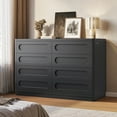thumbnail image 1 of 8 Drawers Dresser for Bedroom,47.2" Wide Dresser for Closet with Deep Drawer, Wood TV Stand, Modern Chest of Drawers for Hallway,Living Room,Home Office,Black, 1 of 10