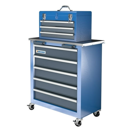 8 Drawers Tool Chest Toolbox :5 Drewers ang 3 drewers tool box,Tool Box with Ball Bearing Slides,Tool Chest Toolbox with Wheels and Padded Feet,can be Combined to Large Cabinet Set
