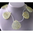 thumbnail image 1 of 8 Druzy Green Prehnite 36x36mm Briolette Beads 10458A, 1 of 2