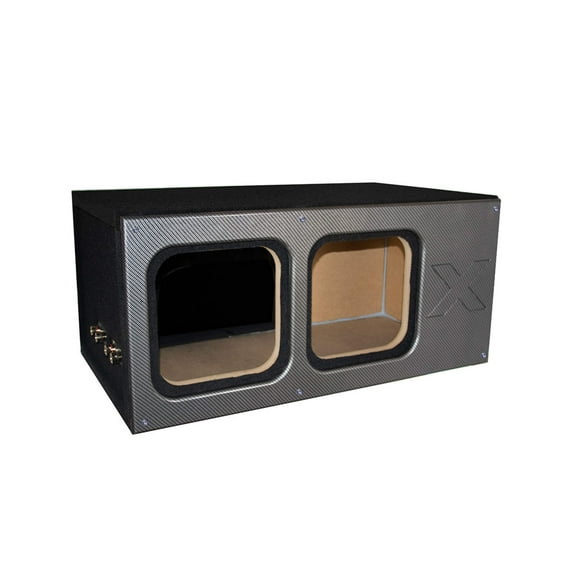 8" Dual SOLO X Dual Vented - ALL 1" MDF, Premium Faceplate, Supreme Terminal Cup (Available Colors: Black, Blue, Red, White) - With Extra Bracing - Proudly USA Built | Atrend USA Subwoofer Box