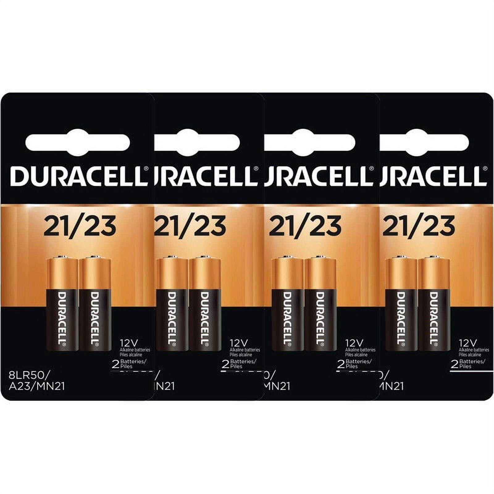 8 Duracell A23 21/23 Batteries 12V 23A, A23BP, GP23, MN21, 23GA, 23AE