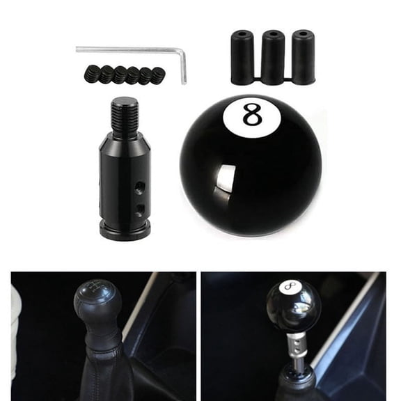 #8 Eight Pool Billiard Ball Custom Gear Shifter Shift Knob Car Lever Black Truck 2024 Hot Sale Brand New And High Quality