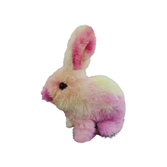 8" Electric Interactive Easter Bunny Toy - Walking Hopping Rabbit Plush - Battery Operated Moving Animal Figure - Spring Holiday Gift For Kids Toddlers Boys Girls Party Favors