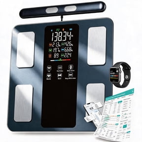 8-Electrode Dual-Frequency Digital Bathroom Scale for Body Weight and Composition Analysis