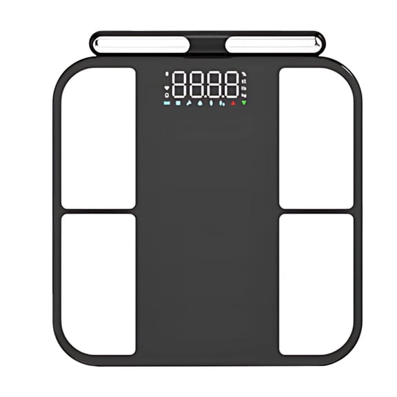 8-Electrode Smart Scale, Dual-Frequency Accurate Bathroom Weight Scale, 56 Body Metrics, Fitness Level Tracking, 11.8 x 12.8 in / 30 x 32.5 cm