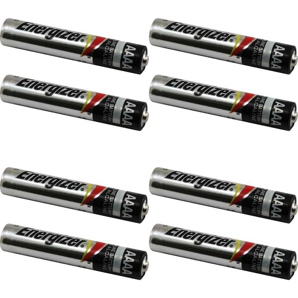 8 Energizer AAAA EN96 Alkaline Batteries for Streamlight Stylus Lights