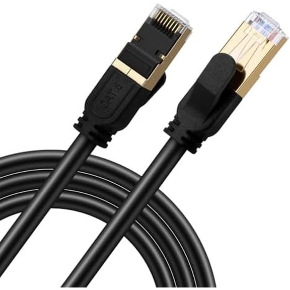 8 Ethernet , 100ft 30M Heavy Duty High Speed Network LAN Patch Cord with RJ45 Connectors, 26AWG, 2000Mhz Indoor & Outdoor Internet Network for Modem Router Gaming PC