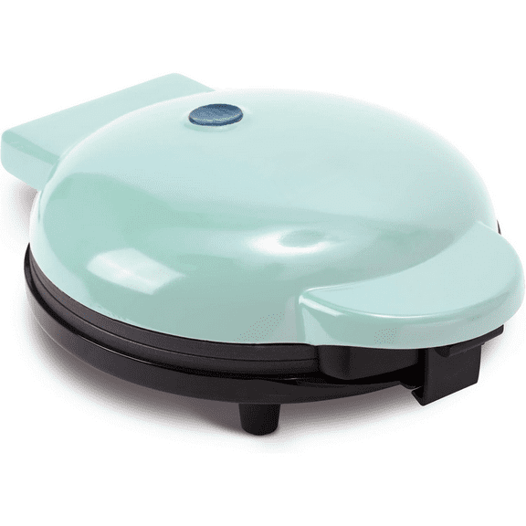8 Express Electric Round Griddle for for Pancakes, Cookies, Burgers, Quesadillas, Eggs & other on the go Breakfast, Lunch & Snacks - Aqua