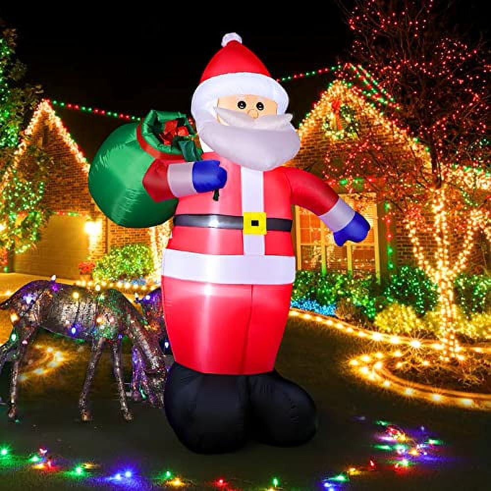 8 FT Christmas Inflatable Santa Claus Outdoor Decoration for Yard, Xmas Giant Blow up Santa with 8 FT Christmas Inflatable Santa Claus Outdoor Decoration for Yard, Xmas Giant Blow up Santa with