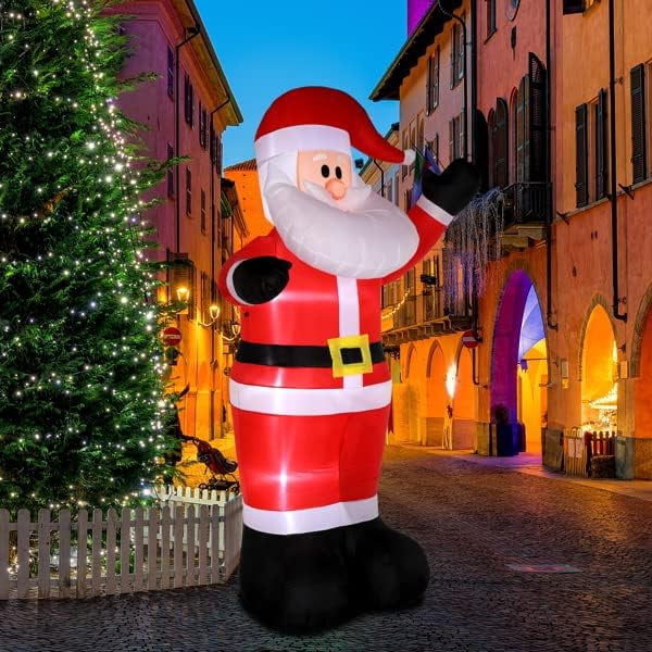 8 FT Christmas Inflatable Santa Claus Outdoor Yard Decoration,Lighted