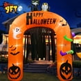 thumbnail image 1 of 9FT Halloween Inflatable Archway, Large Pumpkin Halloween Arch Pumpkin Blow up Decorations, Built-in LED Lights for Indoor Outdoor Holiday Home Party Garden Yard Lawn, 1 of 7