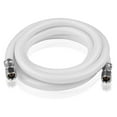 thumbnail image 1 of 8 FT Refrigerator Water Line, Polyester-Reinforced PVC Braided Ice Maker Hose with 1/4" Comp X 1/4"Compression Fittings(5PCS,8 Foot)(HOSE062-5Pack), 1 of 6