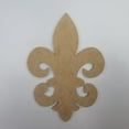 thumbnail image 1 of 8" Fancy Fleur de Lis, Unfinished MDF Art Shape by Wooden Craft Cutouts, 1 of 1