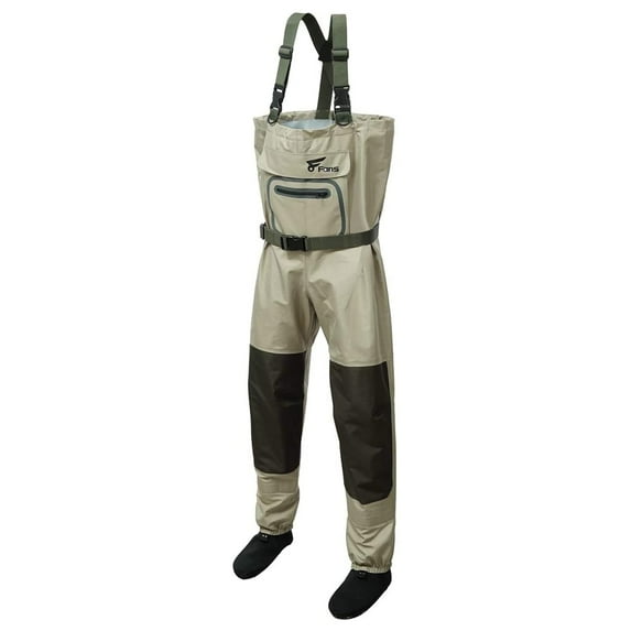 8 Fans Breathable Chest Wader for Men,Stocking Foot 3-Ply 100% Durable and Waterproof Insulated Fishing Chest Waders for Fly Fishing,Duck Hunting,Emergency Flooding