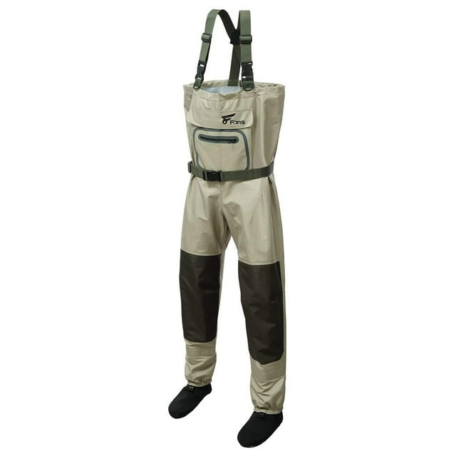 8 Fans Breathable Chest Wader for Men,Stocking Foot 3Ply 100 Durable