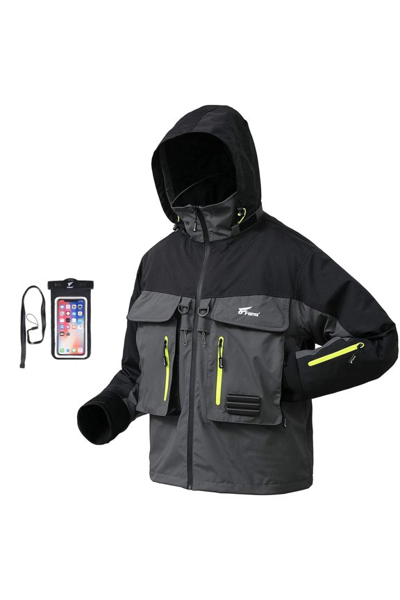 8 Fans Fishing Wading Jackets Breathable Waterproof Fishing Rain Jackets for Men&Women