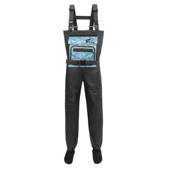8 Fans Fly Fishing Waders Breathable Waterproof Stocking Foot Chest Waders for Men and Women