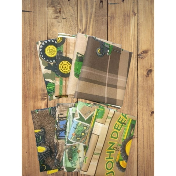 8 Fat Quarters - Assorted John Deere Brown Fat Quarter Bundle
