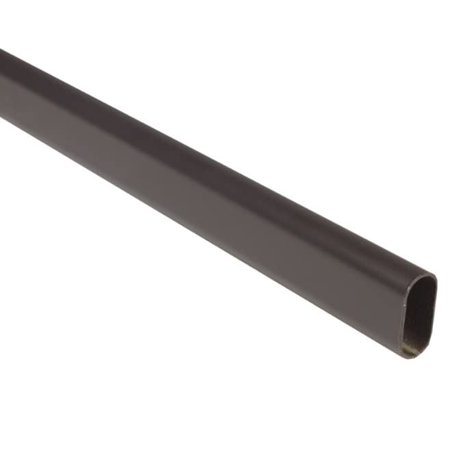 8 Feet Long Oval Wardrobe Closet Tubing Rod Application Clothes Hanging - 96 Inch Length (Matt Black)