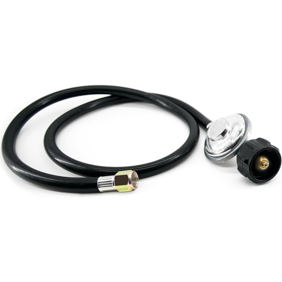 8 Feet Low Pressure Propane Regulator and Hose  QCC1 Tank Adapter for Gas Grill, Heater & Fire Pit Table  Universal LP Gas Hose with 3/8" Female Flare Fitting, Durable Replacement Accessory