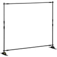 thumbnail image 1 of 8 Feet Retractable Banner Stand Telescopic Backdrop with Carrying Bag Adjustable Step and Repeat for Trade Shows, 1 of 11