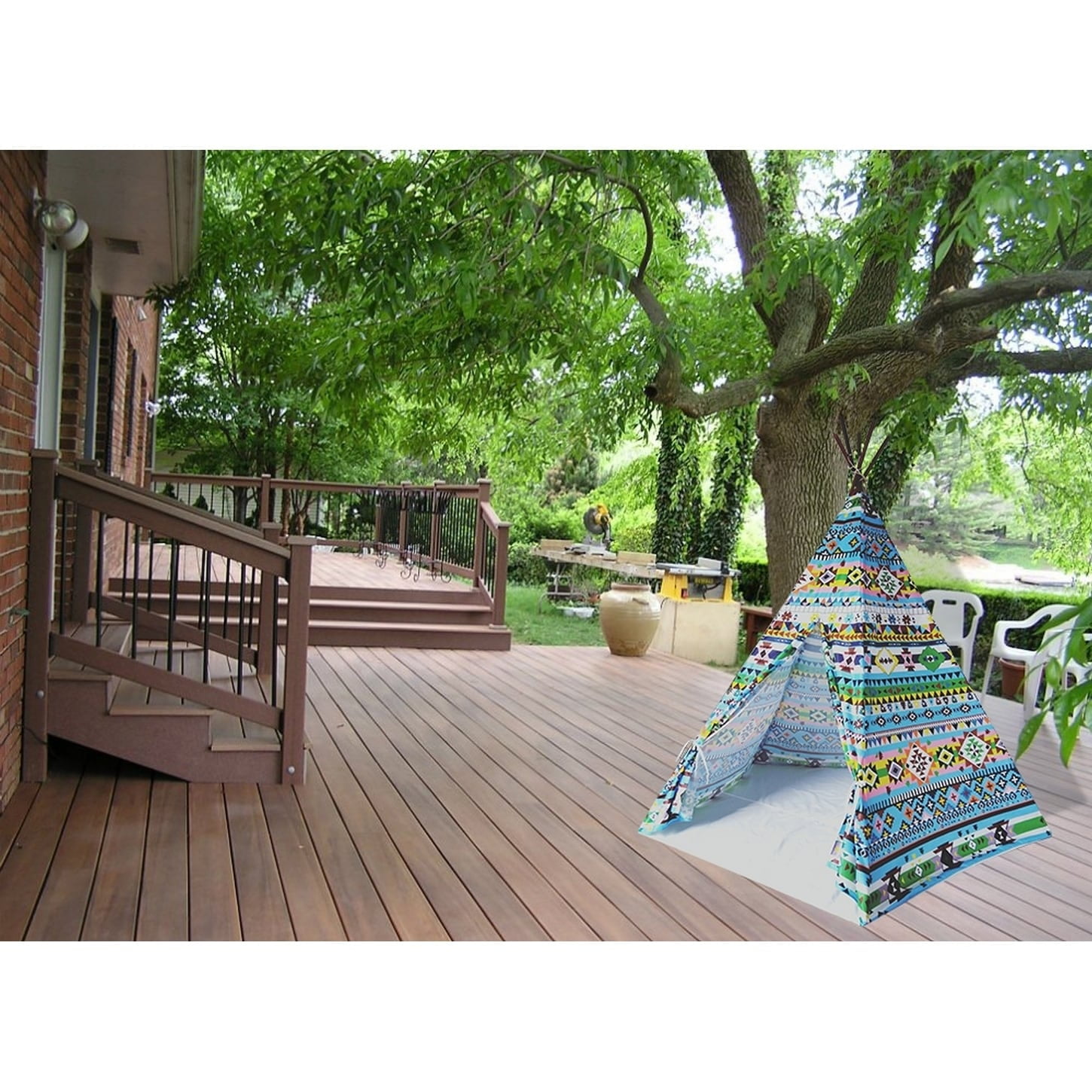 8' Feet Super Large Teepee Kid's Play Tent for indoor and outdoor