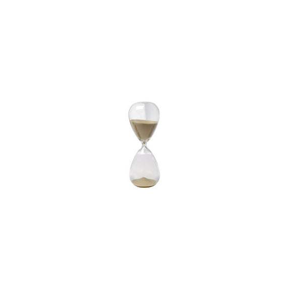 8" Ferdinand 30-Minute Hourglass, Bisque Sand-Color:Clear,Style:Contemporary