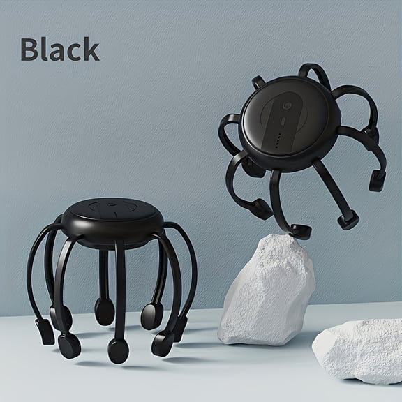 8-Finger Head Massager with 3 Modes and USB Charging, 360-Degree Deep Relaxation Scalp Massage Device for Home and Travel Use, Portable Wireless Modern Design to Ease Tension from Long Hours of Work