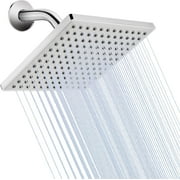 8'' Fixed Rain Shower Head- Rainfall- Super Dense 120+ Nozzles Jet- Luxury Modern Look– Square Chrome Angle Adjustable Shower Head Replacement