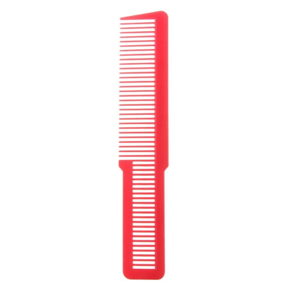 8'' Flat Top Fade Comb with Medium with an Extra Wide Handle for Red