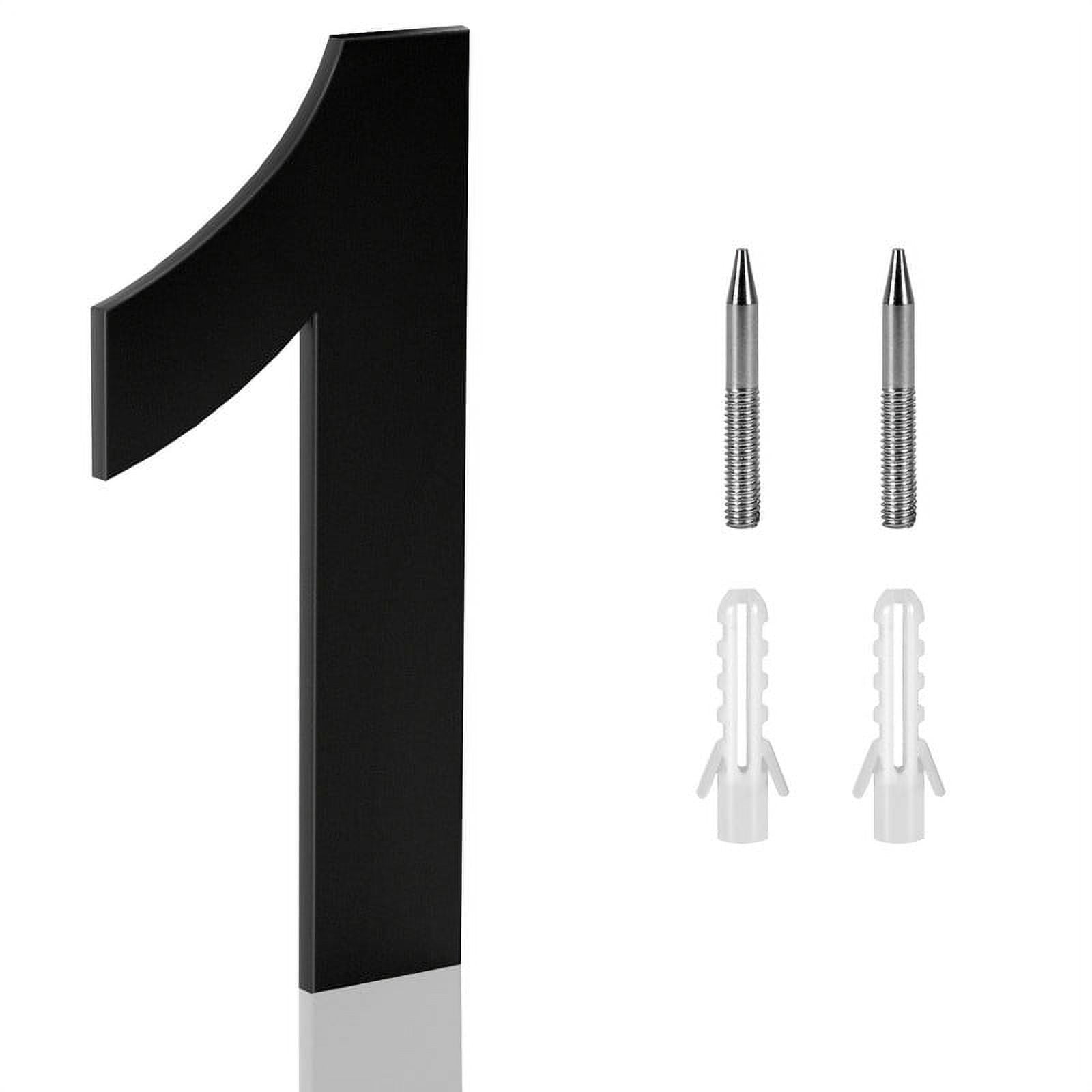 8" Floating Address House Number, Modern Metal Anti-Rust House Numbers ...
